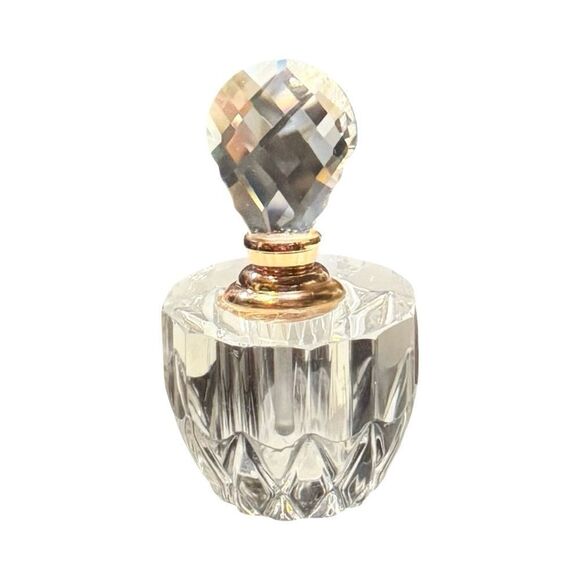 Perfume Bottle – Vintage Oleg Cassini Crystal Prism Stopper Vanity Bottle - Picture 1 of 5